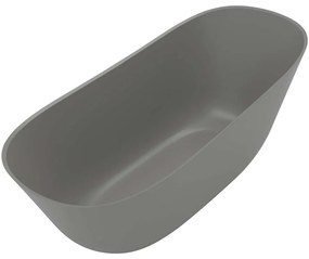 VILLEROY &amp; BOCH Theano Curved Edition voľne stojaca vaňa z materiálu Quaryl (bez spoja medzi panelom a vaňou), odtok v strede, 1700 x 750 x 643 mm, Grey, UBQ170ANH7F200V-3S