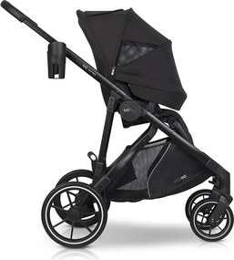 Súrodenecký kočík EasyGo Duoflex Ebony Black, 2 športové časti , 1 hlboká vanička