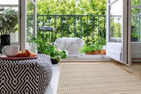 Koberec šnúrkový SIZAL BOHO 46209651 pásy béž