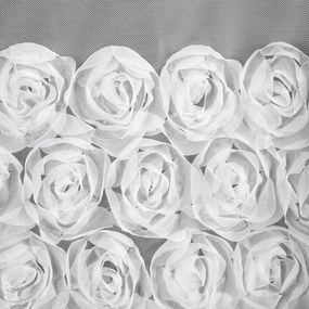 ZÁCLONA NA PÁSKE EVA MINGE ROSES4 350X160 CM BIELA