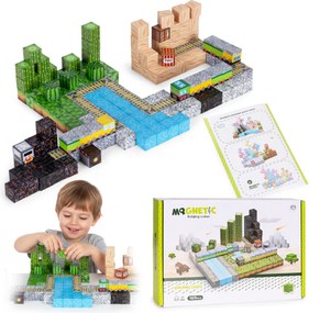 MULTISTORE Magnetické kocky stavebnica 169 dielov – kreatívna magnetická súprava pre deti 3+