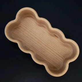 AMADEA Drevená miska v tvare mráčika, masívne drevo, rozmer 20,5x11,2x4,5 cm