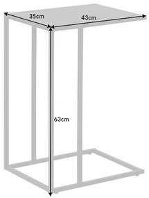 Dizajnový odkladací stolík Maille 43 cm čierny jaseň