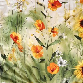 SATÉNOVÉ OBLIEČKY SATYNLOVE PREMIUM 160X200 CM, 2KS 70X80 CM KVETY
