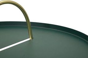 Odkladací stolík Grent 45 cm zlatý/zelený