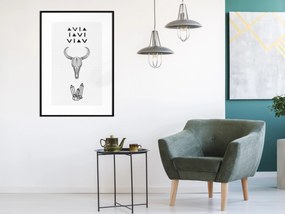 Artgeist Plagát - Animal Skull [Poster] Veľkosť: 30x45, Verzia: Zlatý rám