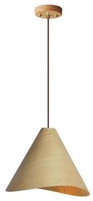 Drevený luster na lane 1xE27/60W/230V pr. 45 cm masív/dub/kaučukovník