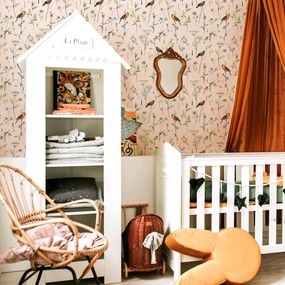 Tapeta lúka s vtákmi 280x100 cm