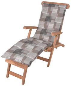 Sivý záhradný sedák na ležadlo 52x170 cm Stoke – Sun Garden