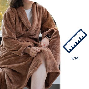 Hnedý župan z mikroplyšu veľkosť S/M Pippa – Tiseco Home Studio