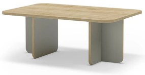 Svetlozelený/v prírodnej farbe konferenčný stolík s doskou v dubovom dekore 56x100 cm Hillary – Marckeric