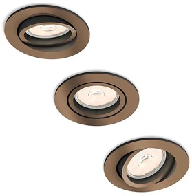Philips 50393/05/PN - SADA 3x Podhľadové svietidlo DONEGAL 3xGU10/5,5W/230V