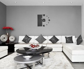 Luxusné nastenné drevené hodiny v čiernej farbe