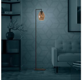 Eglo 390255 - Stojacia lampa ESTANYS 1xE27/40W/230V hnedá