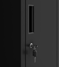 Šatníková skriňa pre zamestnancov čierna IGOR 1 Plus 316,5 x 1850 x 450 mm