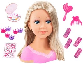 Bayer Design Hlava bábiky Charlene Super Model na česanie a líčenie (blond)  (100396275)