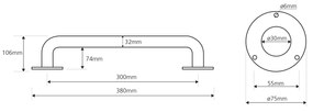 Sapho Sapho, HANDICAP madlo 300mm, biela, XH507W