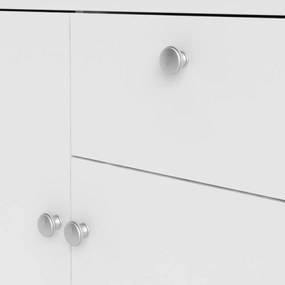 Biela nízka komoda 82x80 cm Madrid – Tvilum