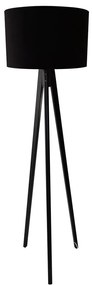 Venti Stojacia lampa ROLLER 1xE27/60W/230V wenge čierna S-WENGE- ROLLER CZARNY