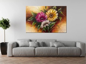 Gario Ručne maľovaný obraz Nádherná kytica kvetov Rozmery: 100 x 70 cm