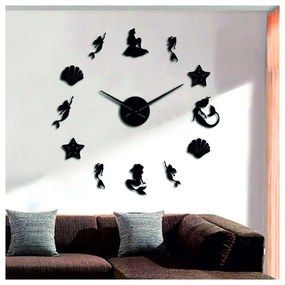 Zrkadlové nástenné hodiny fantázia morská panna l SENTOP 12S068