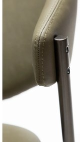 Khaki jedálenská stolička z imitácie kože Zone – DAN-FORM Denmark