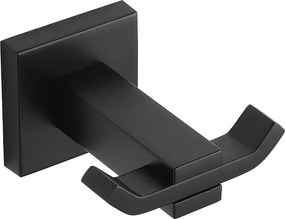 Mexen Vane dvojitý háčik na uterák, čierny - 7020935-70