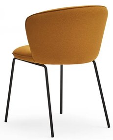 Čalúnené jedálenské kreslá v súprave 2 ks v horčicovej farbe Add – Teulat