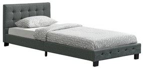 Juskys Čalúnená posteľ Manresa 90 x 200 cm - šedá