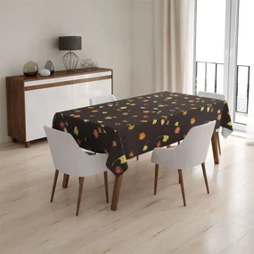 Sablio Obrus Jeseň na čiernej - 90x90 cm