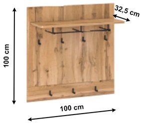 Vešiakový panel Palper X (dub apalačský). Vlastná spoľahlivá doprava až k Vám domov. 1034194