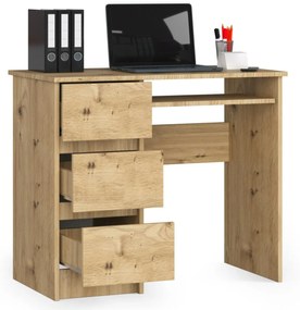 Psací stůl A-6 90 cm dub artisan levý