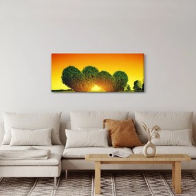 Obraz - Srdce v korunách stromov (120x50 cm)