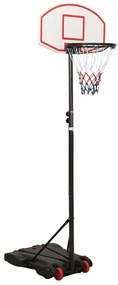 Basketbalový stojan biely 216-250 cm polyetén 93655