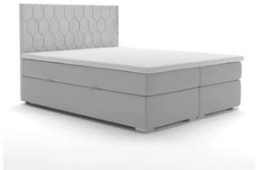 Manželská posteľ Boxspring 180 cm Piranno (svetlosivá) (s úložným priestorom). Akcia -20%. Vlastná spoľahlivá doprava až k Vám domov. 1044297