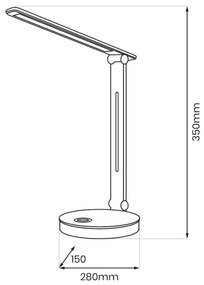 LED RGBW Stolná lampa BRUNO LED/5W/5V 3000/4500/6000K biela