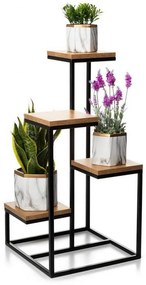 Stojan na kvety KASKADA 79x40 čierna/hnedá