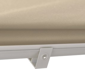 Ručne nastaviteľná hliníková markíza s vodoodolným polyesterom 70Š x 180H cm béžová | Aosom