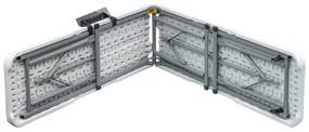 Autronic Záhradná lavička, kov, plast, biela, AZ-K1001 WT