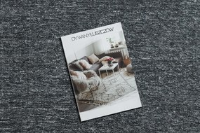 Koberec FLORENCE 24021 Jednofarebný, glamour, plocho tkaný, sivý