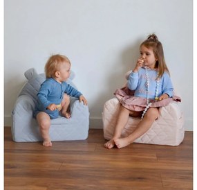 Pohodlné kresielko s uškami pre deti TYRKYSOVÁ