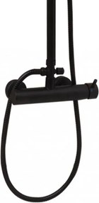 Erga Erga, nástenná sprchová batéria s horným 3/4" pripojením sprchového stĺpu, čierna matná, ERG-YKA-BW.FL-BLK