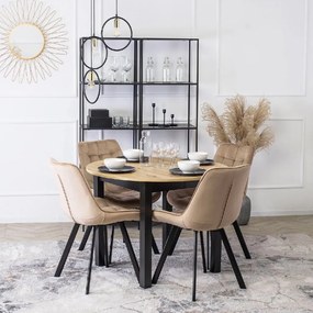 PROXIMA.store - Čalúnená jedálenska stolička RICK FARBA: béžová, MATERIÁL: zamat