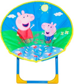 Detské skladacie kreslo PEPPA PIG, modré