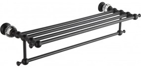 Mexen príslušenstvo, ESTELA polička na uteráky, čierna, 7011520-70