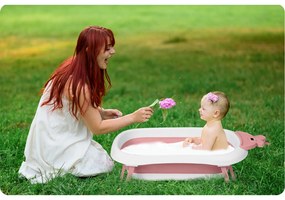 Ricokids Detská vanička s teplomerom RK-282 biela a ružová