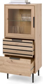 Vitrína »BAAKEN« so sklenenými dvierkami a 2 zásuvkami