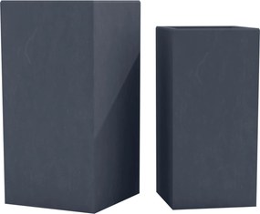 Sada 2 ks kvetináčov 3 square - antracitová