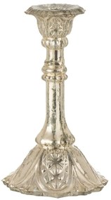 Strieborný antik sklenený svietnik Vintage Chantal M - Ø 10*17 cm