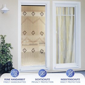 Bambusový záves do dverí v prírodnej farbe 90x200 cm – Maximex